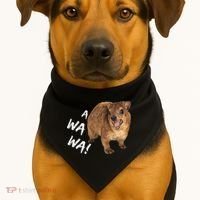 Awawa! Angry Screaming Hyrax USA-Made Doggie Bandana thumb 1