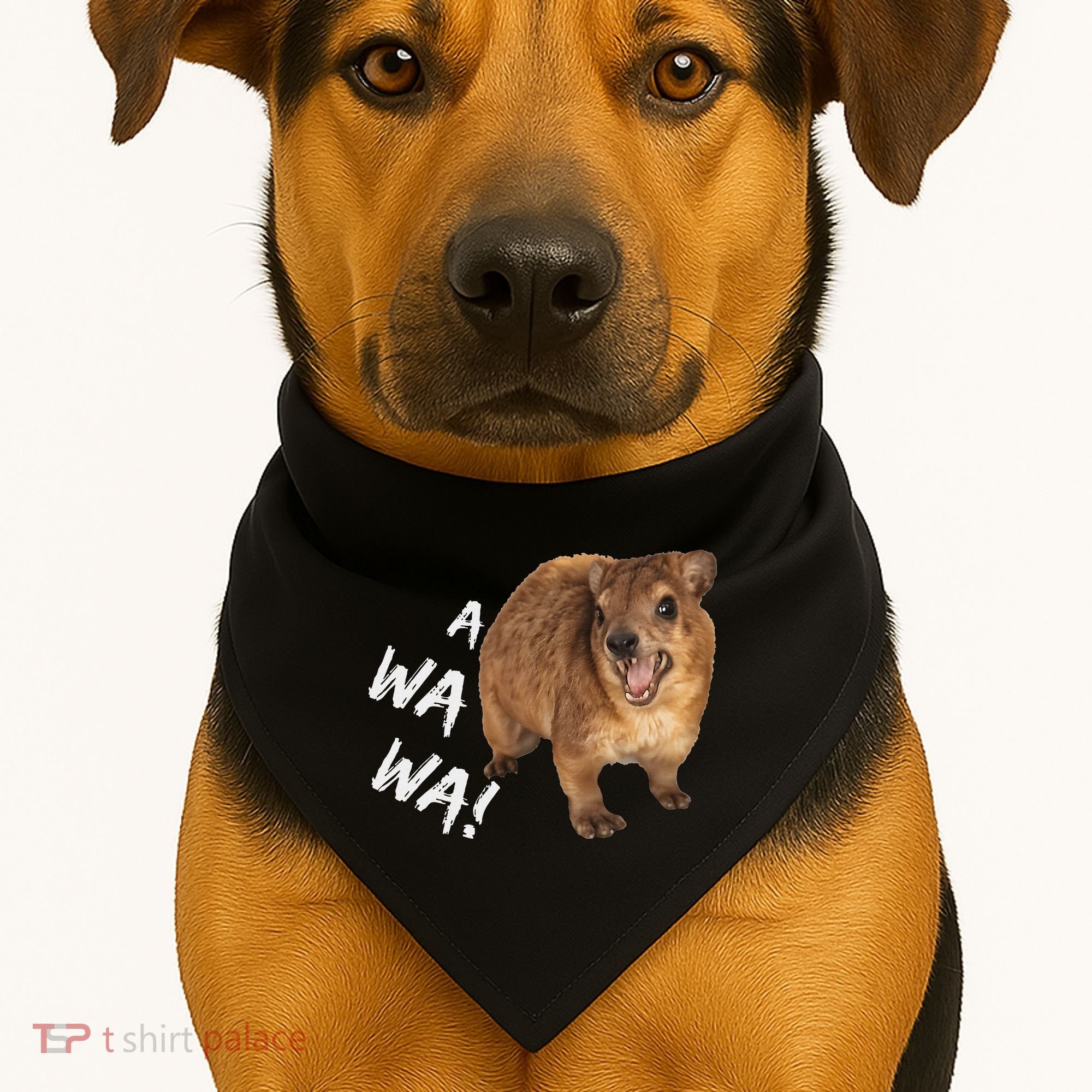 Awawa! Angry Screaming Hyrax USA-Made Doggie Bandana