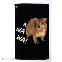 Awawa! Angry Screaming Hyrax Golf Towel thumb 0