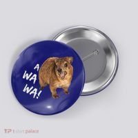 Awawa! Angry Screaming Hyrax Button thumb 0
