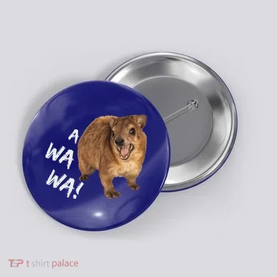 Awawa! Angry Screaming Hyrax Button