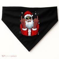 African American Santa Christmas Pajama Cool Black XMas USA-Made Doggie Bandana thumb 0