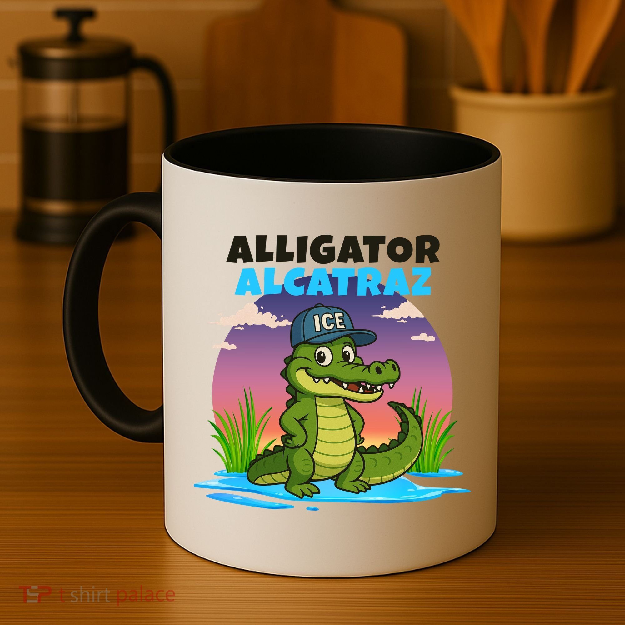 Alligator Alcatraz Sunset Coffee Mug