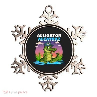 Alligator Alcatraz Sunset Ornament