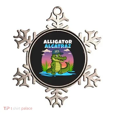 Alligator Alcatraz Sunset Ornament