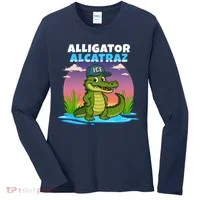Alligator Alcatraz Sunset Women's Long Sleeve Shirt thumb 0