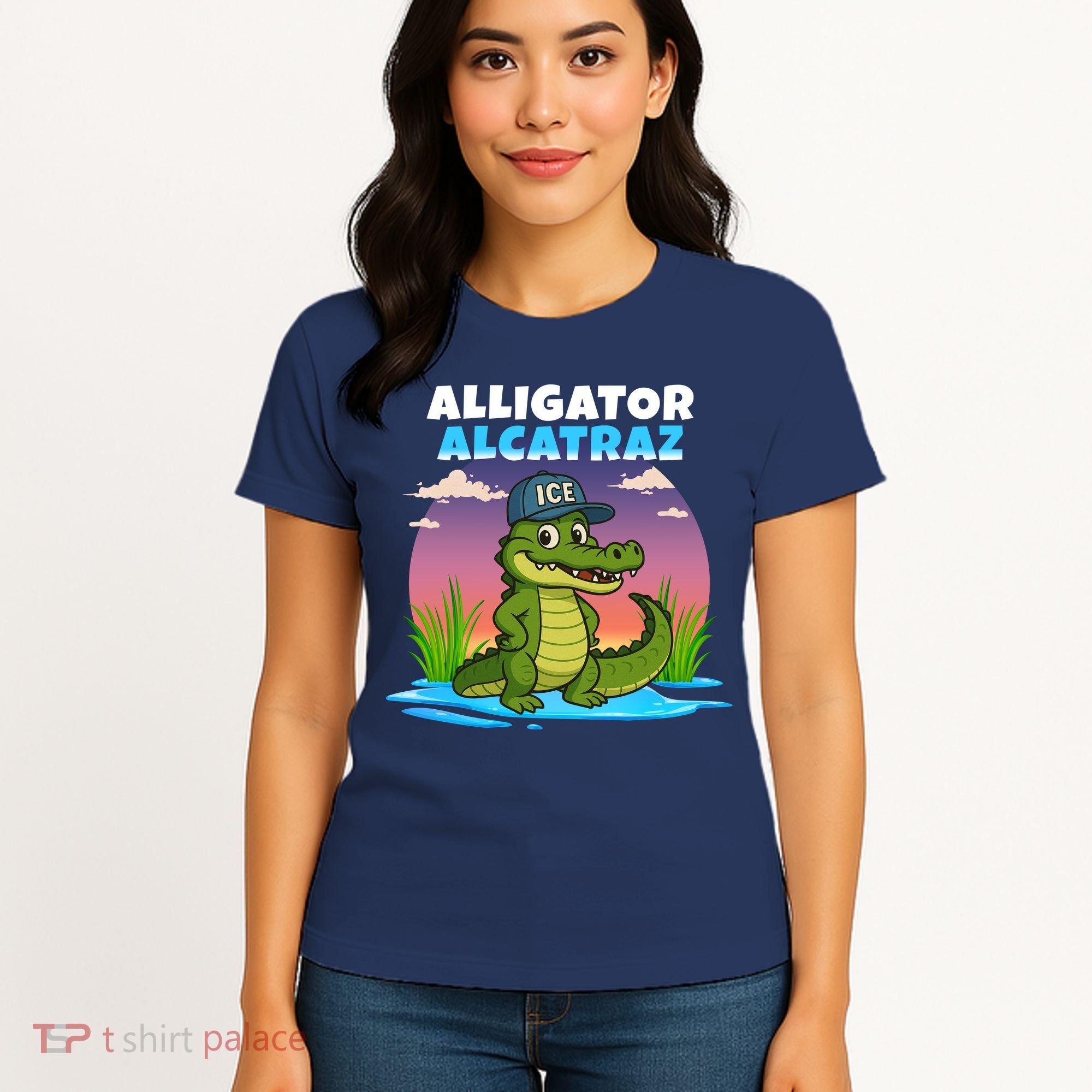 Alligator Alcatraz Sunset Women's T-Shirt