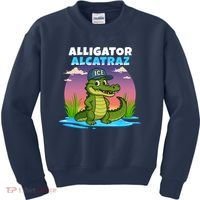 Alligator Alcatraz Sunset Kids Sweatshirt thumb 0