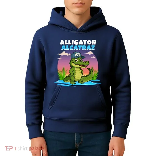 Alligator Alcatraz Sunset Kids Hoodie