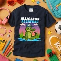 Alligator Alcatraz Sunset Kids T-Shirt thumb 3