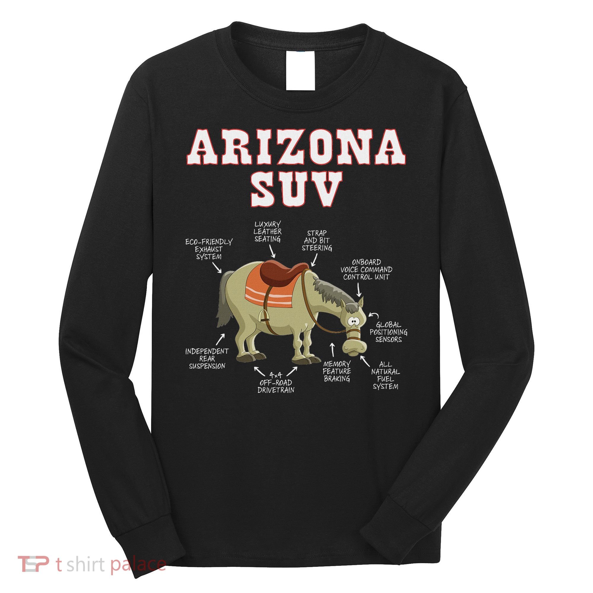 Arizona Az Suv Funny Joke Horse Mule Souvenir Gift Long Sleeve Shirt