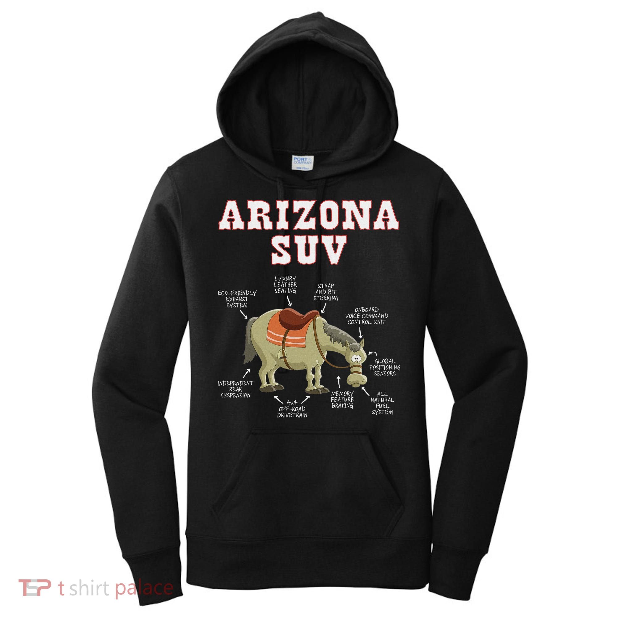 Arizona Az Suv Funny Joke Horse Mule Souvenir Gift Women's Hoodie