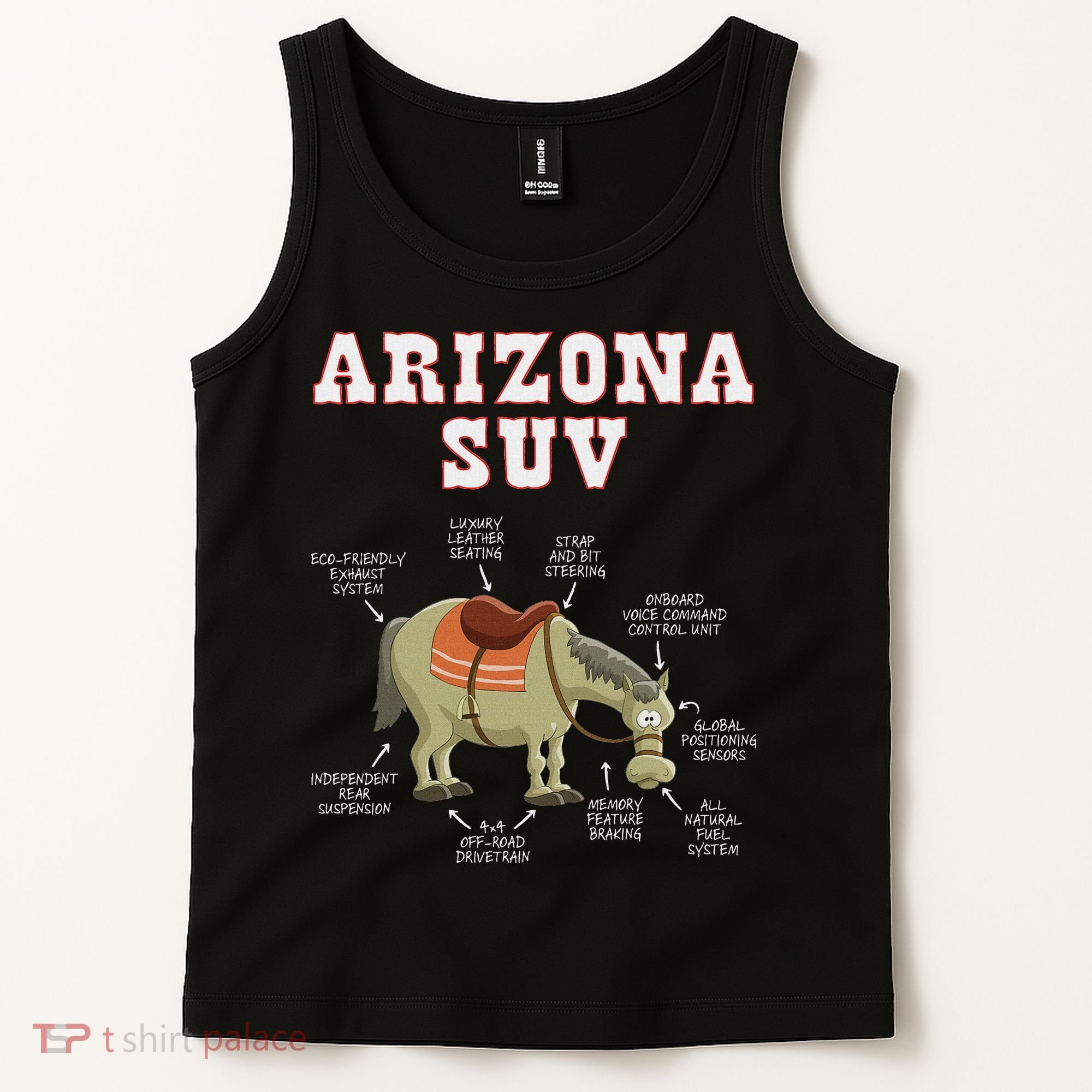 Arizona Az Suv Funny Joke Horse Mule Souvenir Gift Tank Top