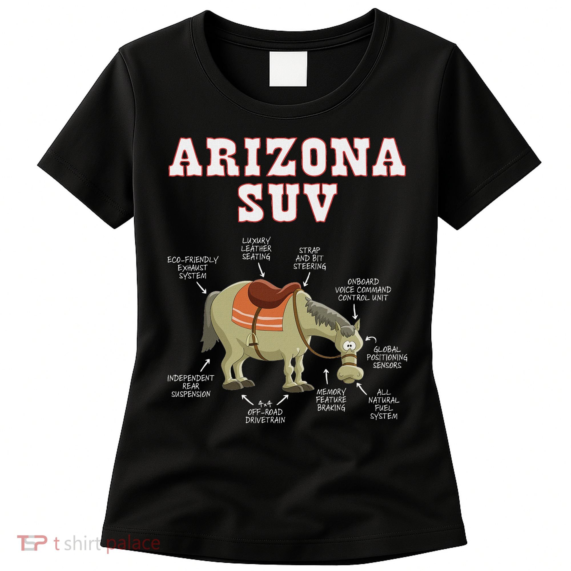 Arizona Az Suv Funny Joke Horse Mule Souvenir Gift Women's T-Shirt
