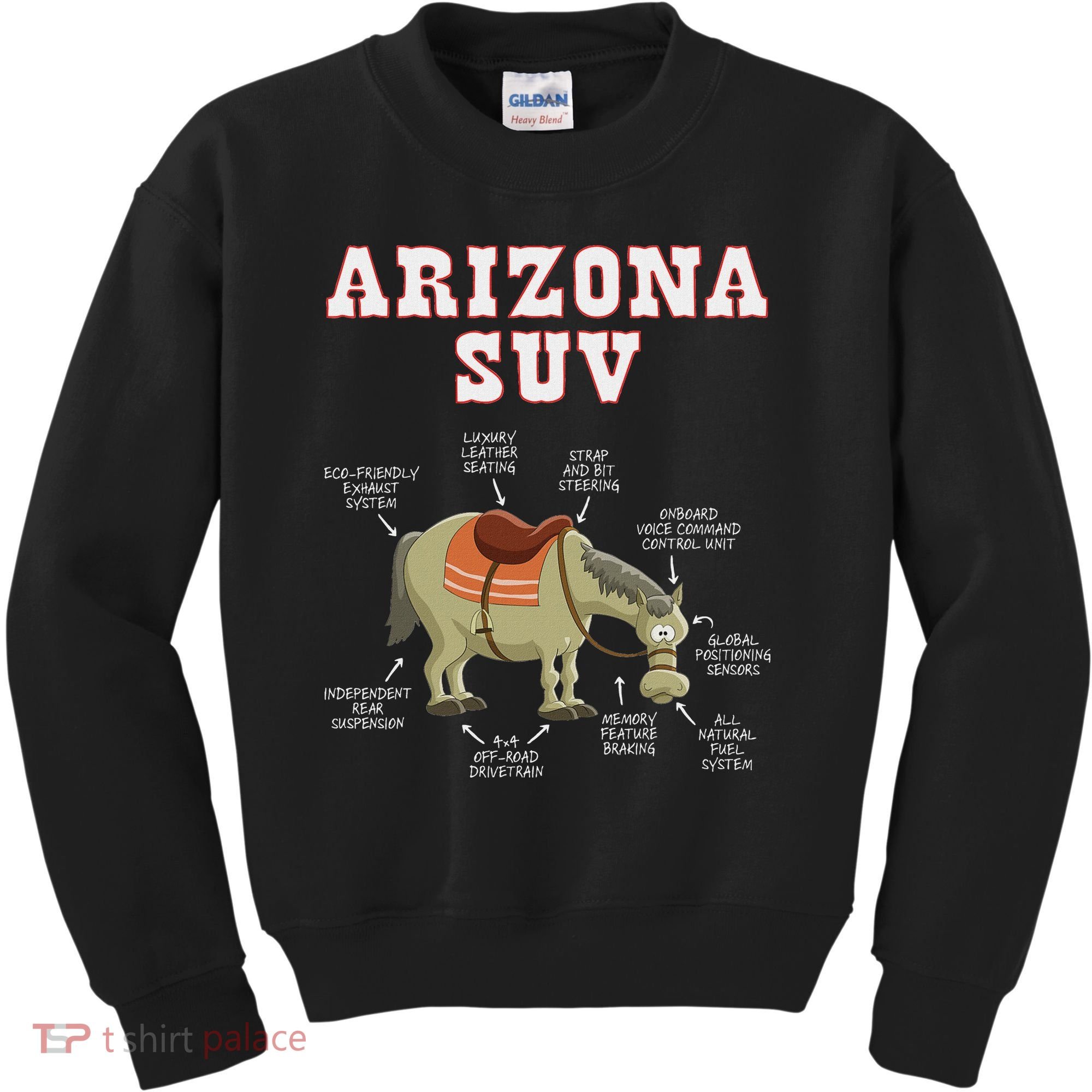 Arizona Az Suv Funny Joke Horse Mule Souvenir Gift Kids Sweatshirt