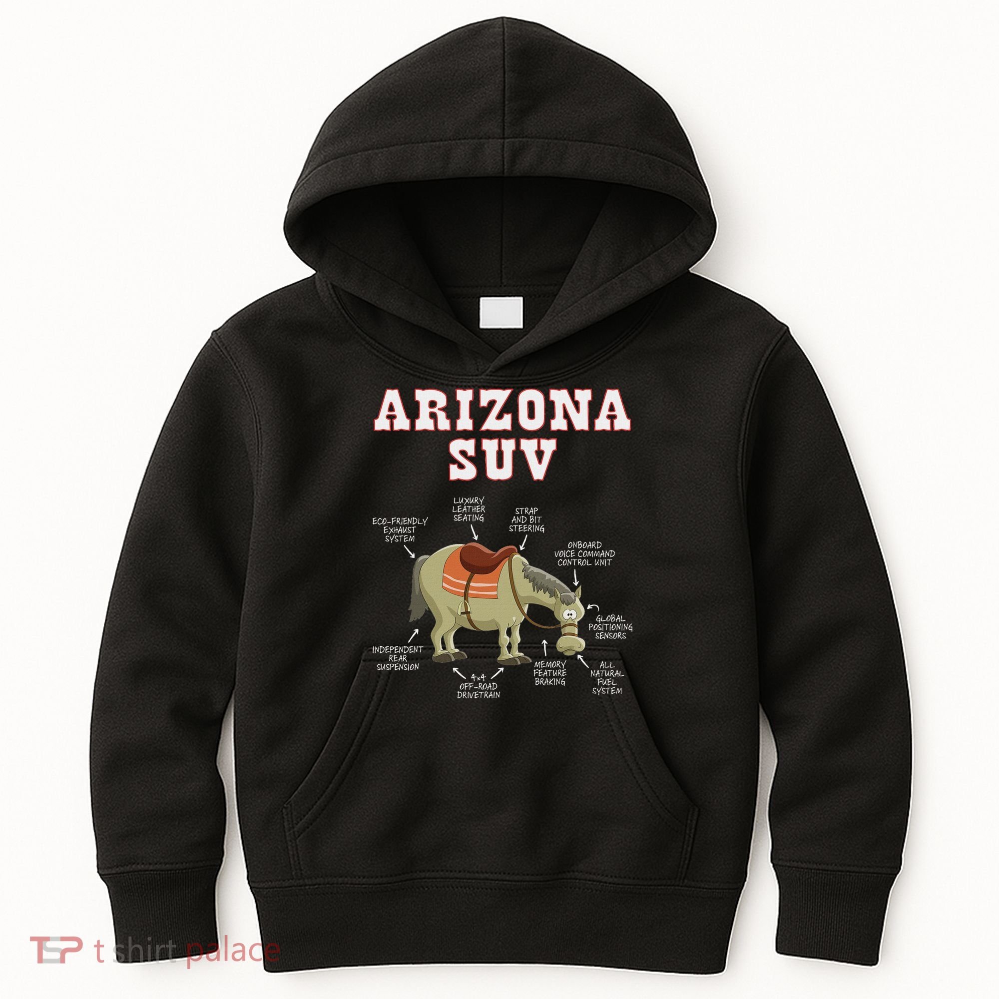 Arizona Az Suv Funny Joke Horse Mule Souvenir Gift Kids Hoodie