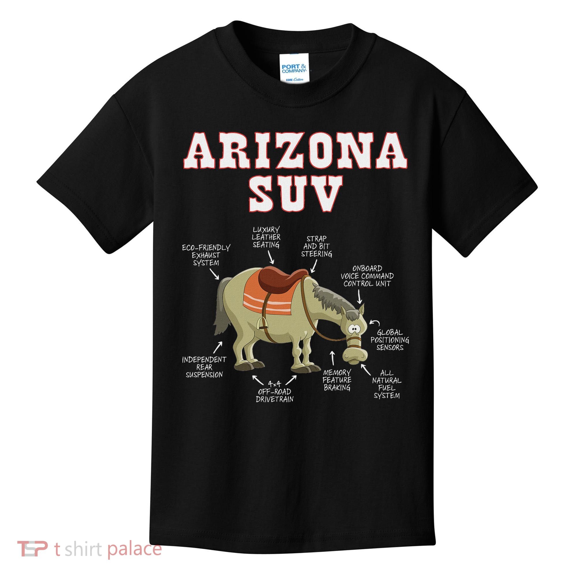 Arizona Az Suv Funny Joke Horse Mule Souvenir Gift Kids T-Shirt