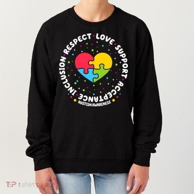 Autism Awareness Support Puzzle Heart Women's Sweatshirt