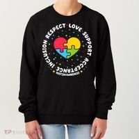 Autism Awareness Support Puzzle Heart Women's Sweatshirt thumb 0