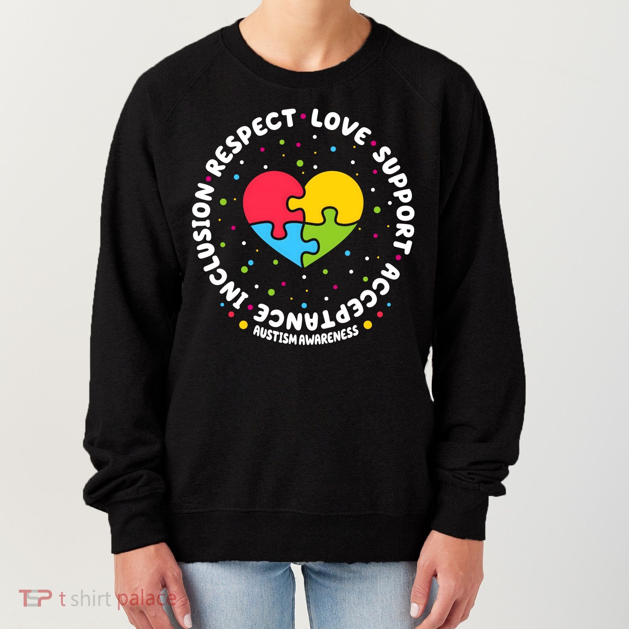 Autism Awareness Support Puzzle Heart Women's Sweatshirt