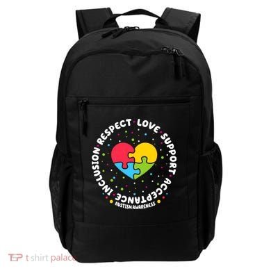 Autism Awareness Support Puzzle Heart Backpack