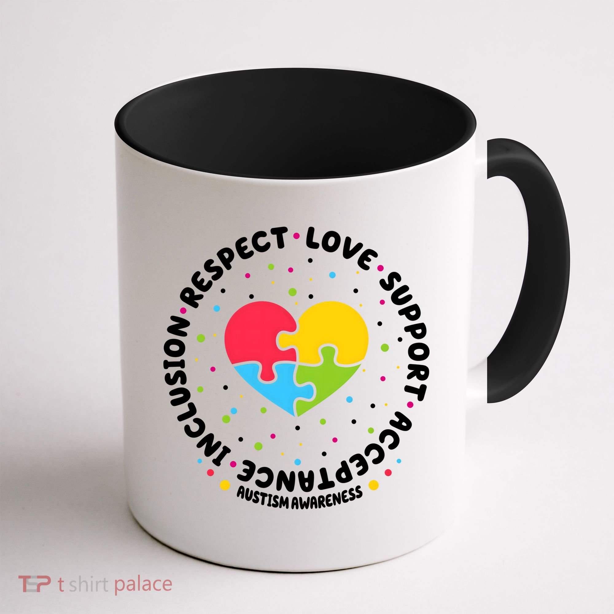 Autism Awareness Support Puzzle Heart Coffee Mug