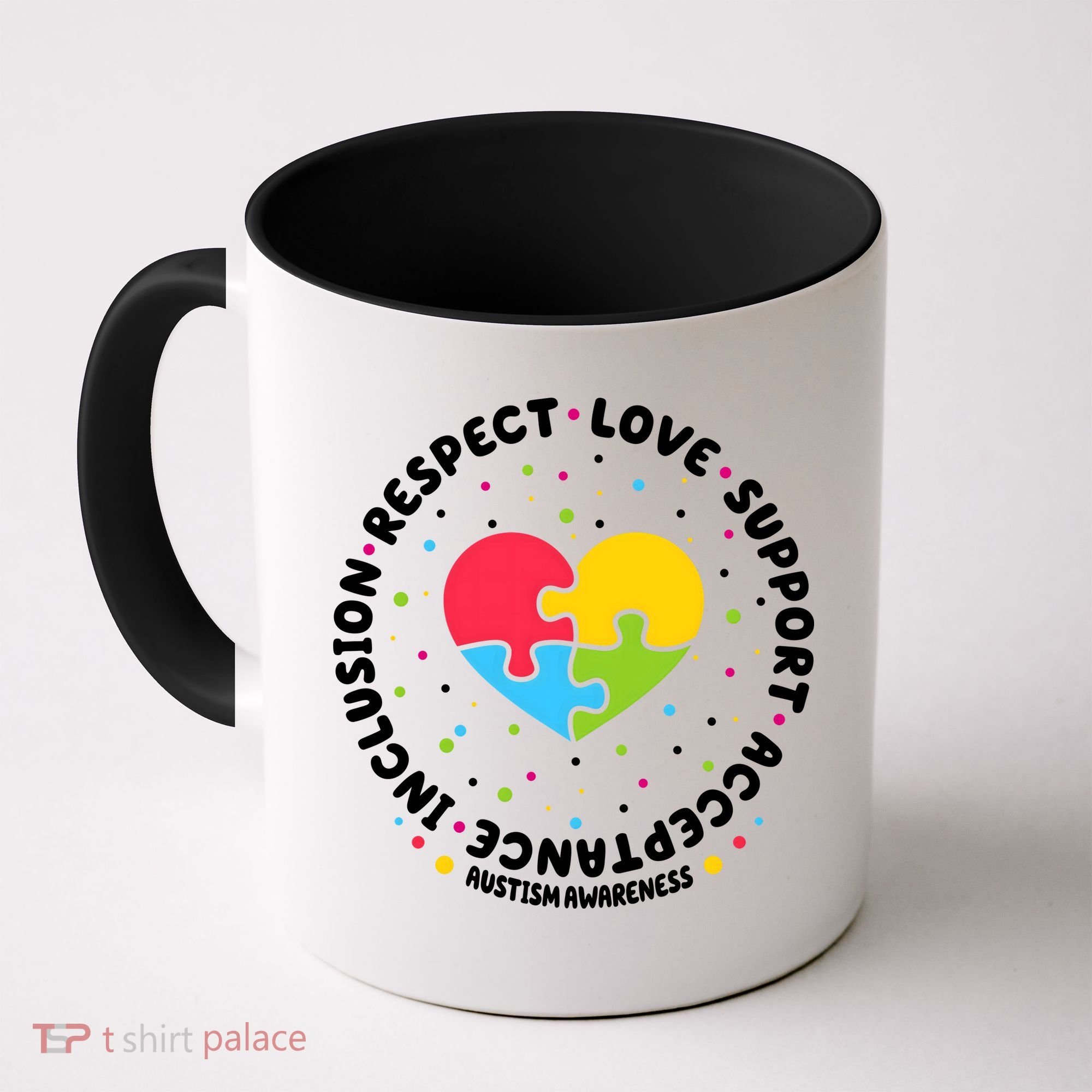 Autism Awareness Support Puzzle Heart Coffee Mug