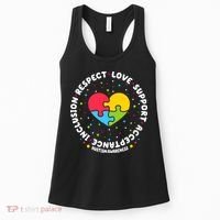 Autism Awareness Support Puzzle Heart Women's Tank Top thumb 0