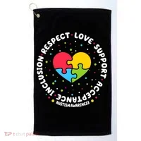 Autism Awareness Support Puzzle Heart Golf Towel thumb 0