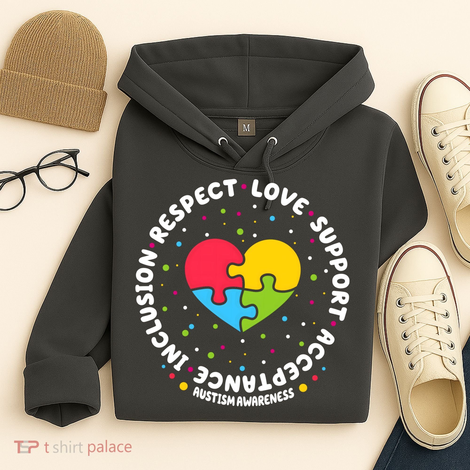 Autism Awareness Support Puzzle Heart Hoodie