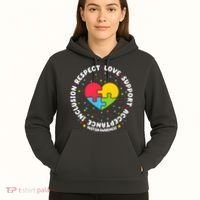 Autism Awareness Support Puzzle Heart Hoodie thumb 5