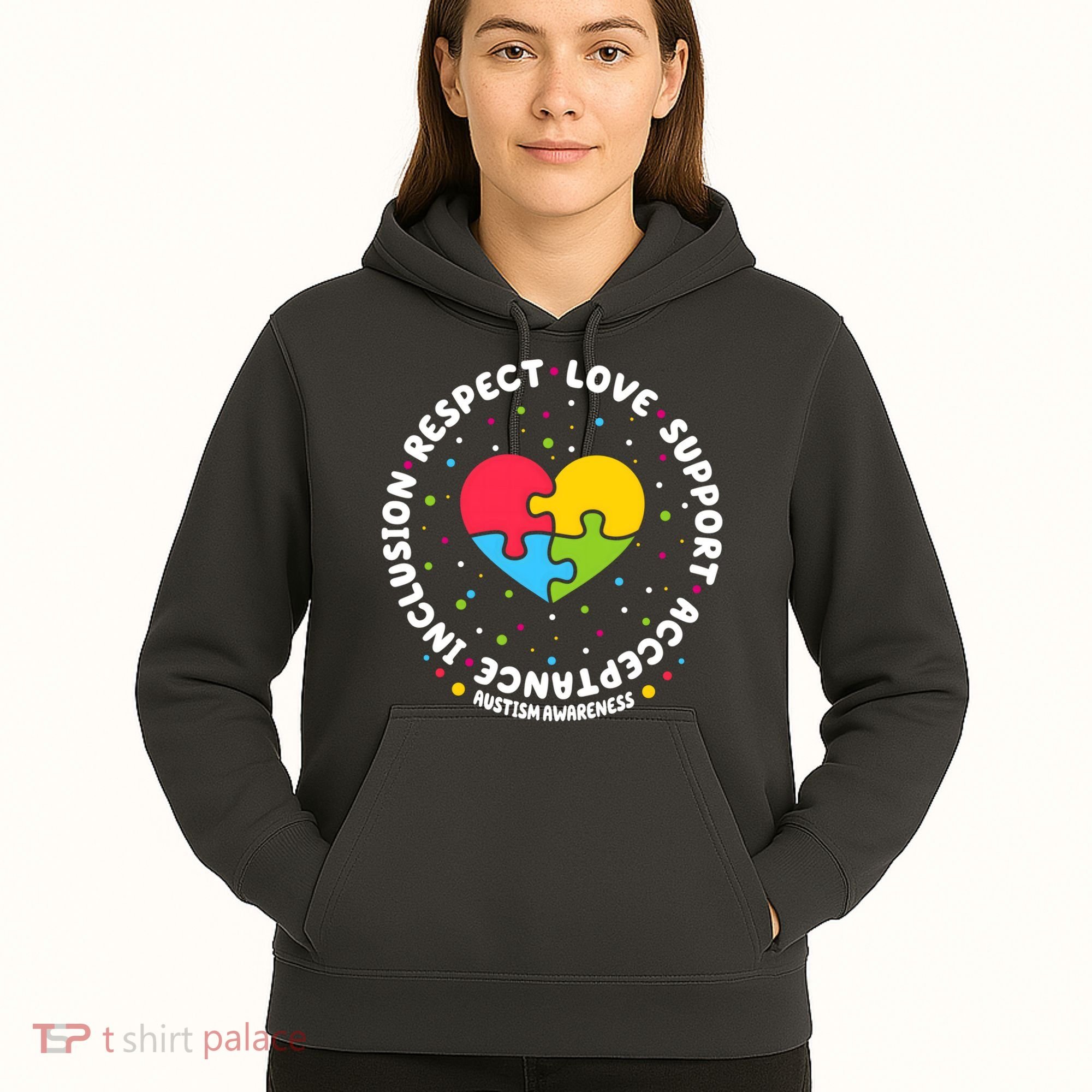 Autism Awareness Support Puzzle Heart Hoodie