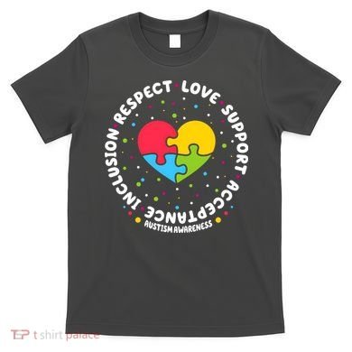 Autism Awareness Support Puzzle Heart T-Shirt