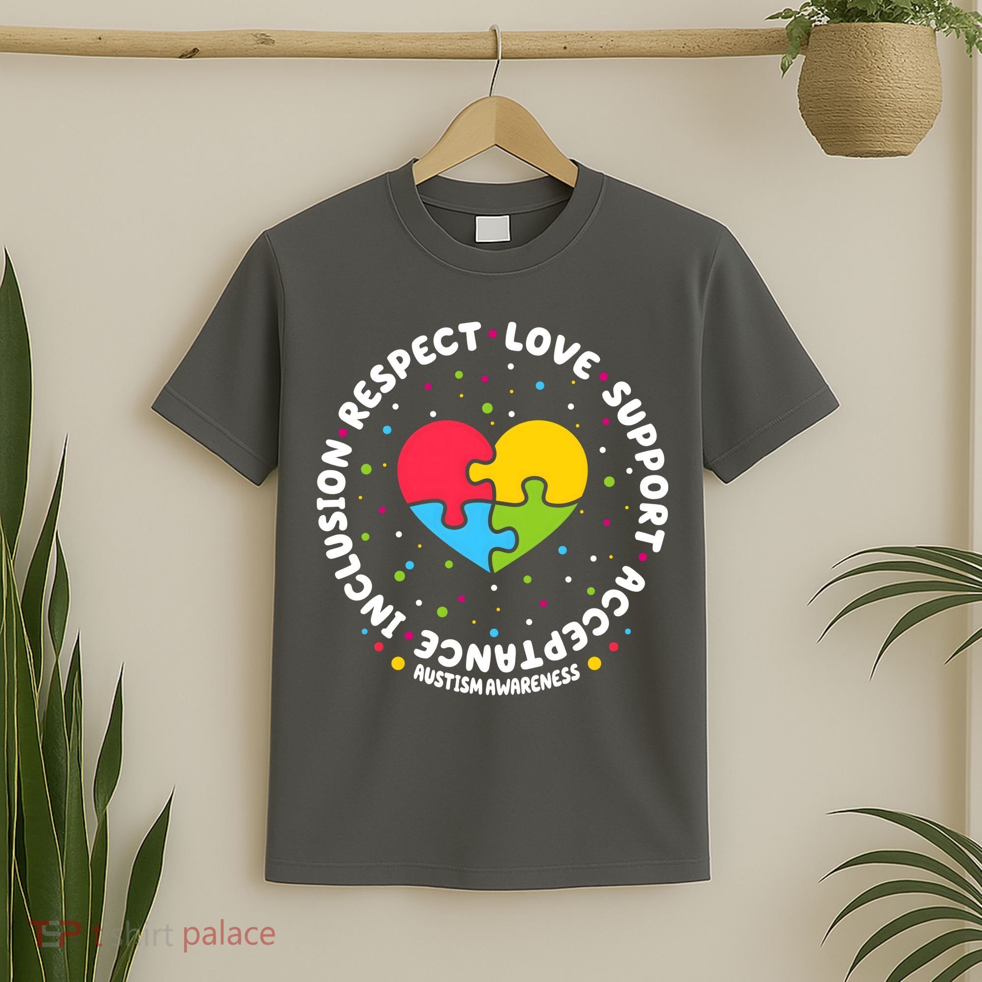Autism Awareness Support Puzzle Heart T-Shirt
