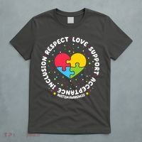 Autism Awareness Support Puzzle Heart T-Shirt thumb 5
