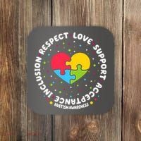 Autism Awareness Support Puzzle Heart Coaster thumb 0