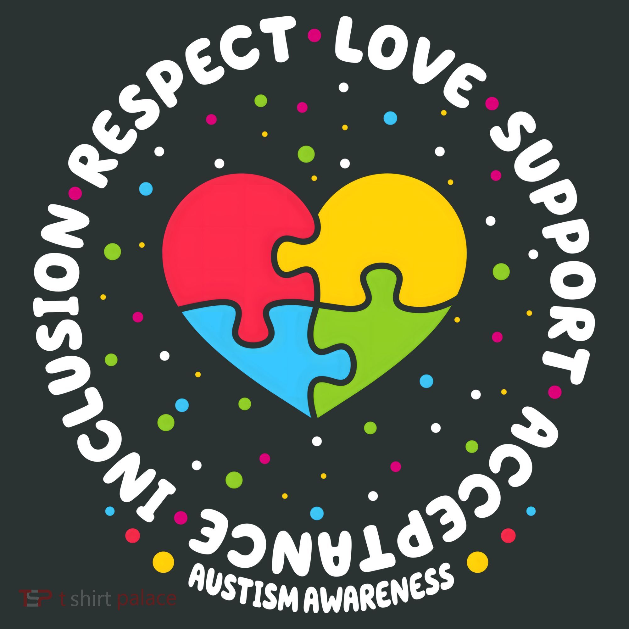 Autism Awareness Support Puzzle Heart Pajama Set