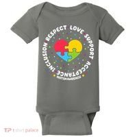 Autism Awareness Support Puzzle Heart Baby Bodysuit thumb 0