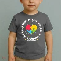 Autism Awareness Support Puzzle Heart Toddler T-Shirt thumb 2
