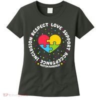 Autism Awareness Support Puzzle Heart Women's T-Shirt thumb 0