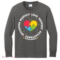Autism Awareness Support Puzzle Heart Kids Long Sleeve Shirt thumb 0