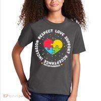 Autism Awareness Support Puzzle Heart Kids T-Shirt thumb 2
