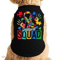 Autism Awareness Support Squad Family Doggie Tank thumb 0