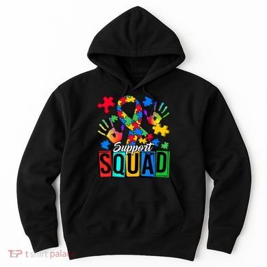 Autism Awareness Support Squad Family Hoodie