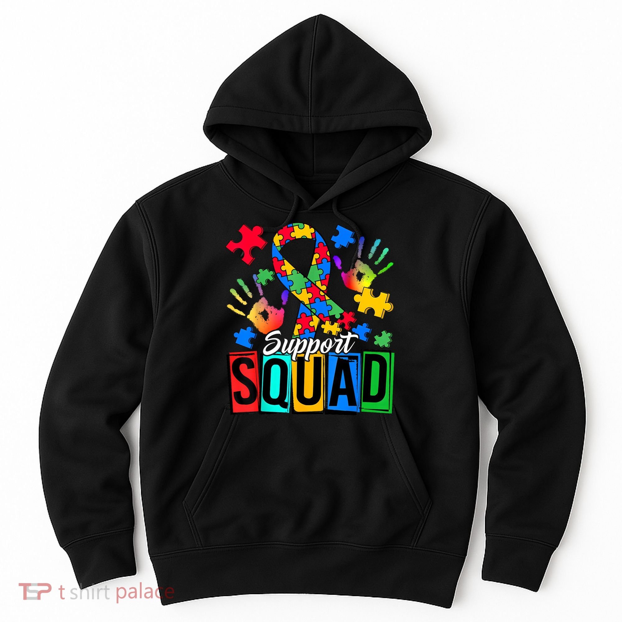 Autism Awareness Support Squad Family Hoodie
