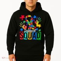 Autism Awareness Support Squad Family Hoodie thumb 2