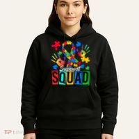 Autism Awareness Support Squad Family Hoodie thumb 5