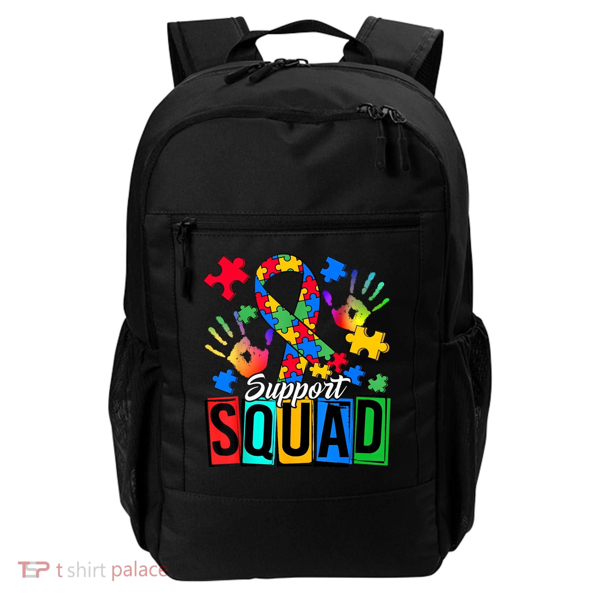 Autism Awareness Support Squad Family Backpack