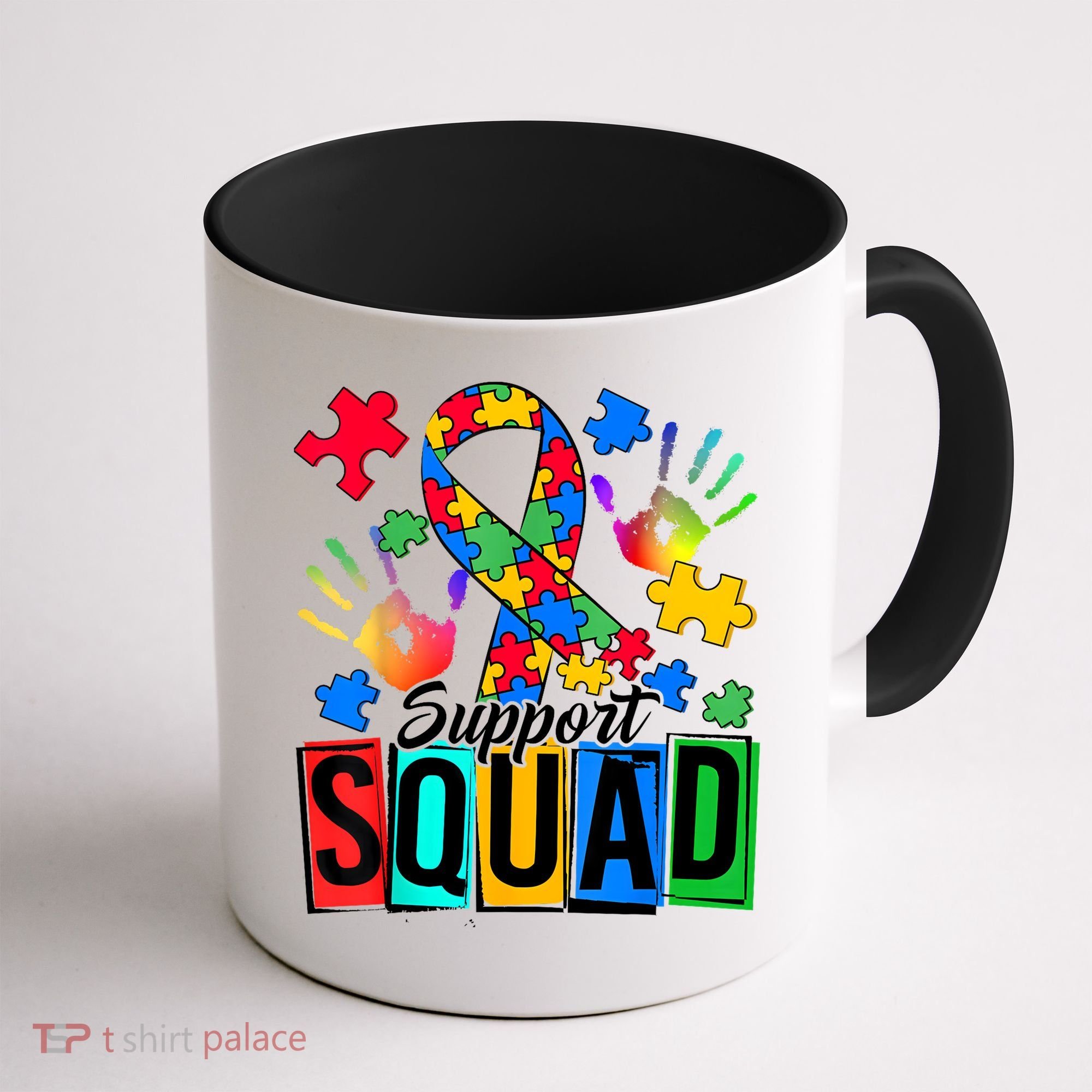 Autism Awareness Support Squad Family Coffee Mug