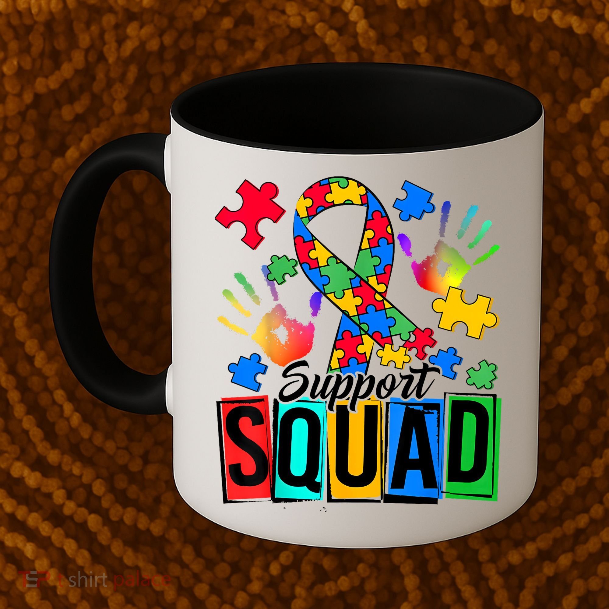 Autism Awareness Support Squad Family Coffee Mug